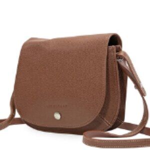 Longchamp Small Flat Crossbody Bag, Le Foulonne in Cognac